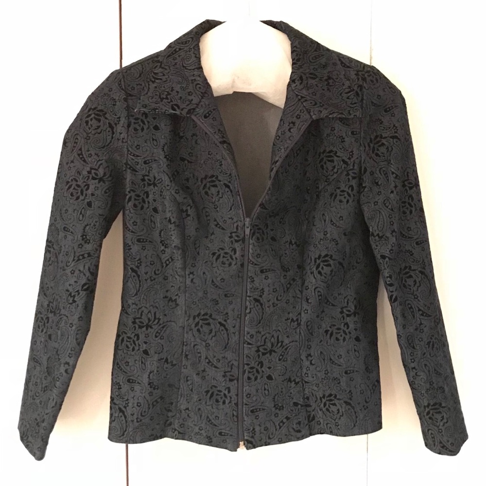 Velvet On Denim Jacket